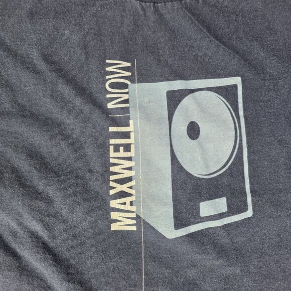 Vintage‎ 2001 Maxwell Now Album Promo R&B Shirt Navy Blue Size XL - Picture 4 of 11